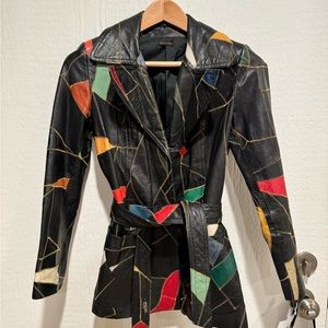 Vintage 1970’s Patchwork Leather Coat XS/S